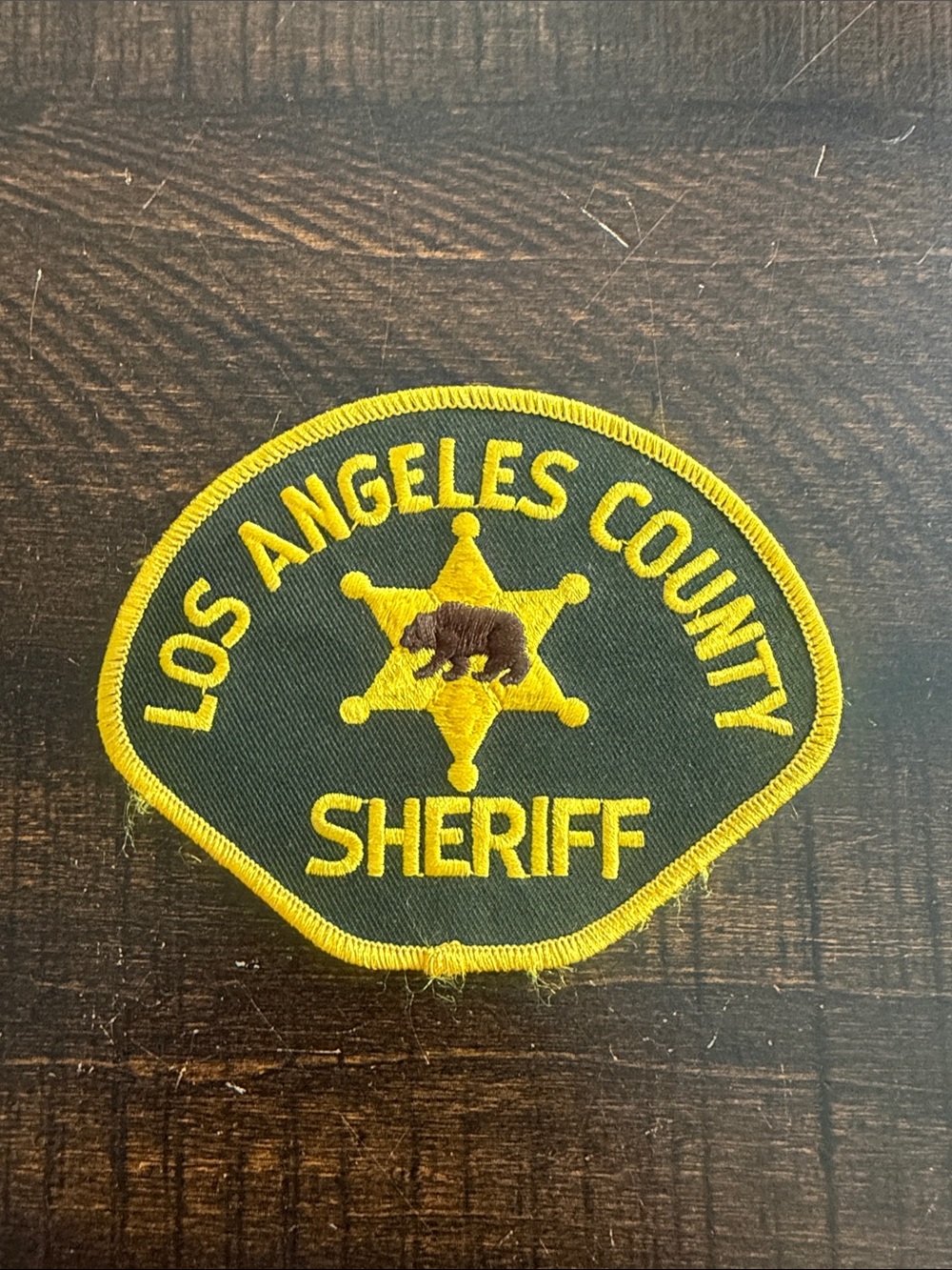 SO Yellow and White Sheriff Patch with Black Bear Emblem